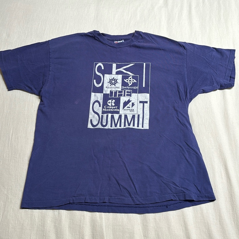 Vintage Ski The Summit Breckenridge Colorado T-Shirt, Size XL, Purple